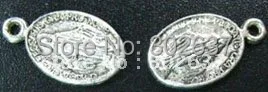 Бесплатная доставка 300 шт. тибетский серебряный Дева Мария овальные капли A906