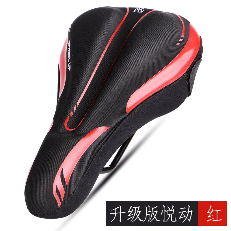 Yue moving red S20 MTB дорожный велосипед удобное седло чехлы лайкра губка дышащие мягкие 3D Велоспорт седло велосипеда Запчасти - Цвет: Yue moving red