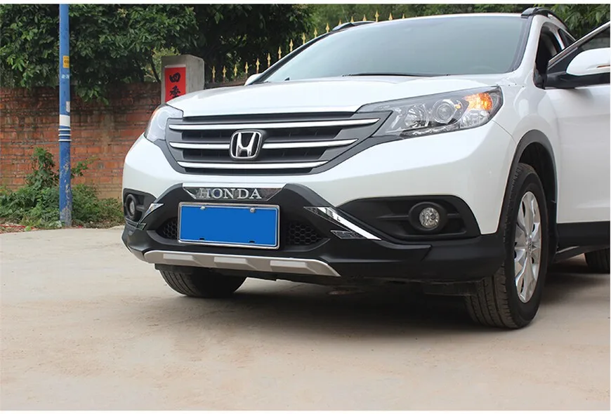 Подходит для Honda CRV CR-V 2012 2013 передний+ задний бампер диффузор бамперы для губ защитная накладка ABS 2 шт