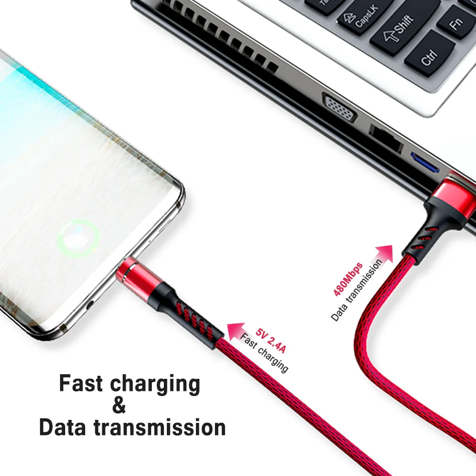 2.4A mi cro USB кабель провод для быстрой зарядки для samsung S4 S5 S6 S7 1 м Android телефон синхронизация данных провод для Xiaomi mi красный mi Note 5 Plus