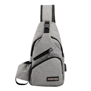 

Men Bag Charging Chest Travel Fashion Multi-Function Messenger bolso hombre bags for men 2019 sacoche homme