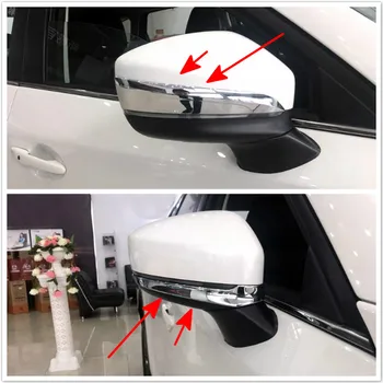

1 set ABS Chrome Car Door Side Rearview Mirror Upper + Below Lower Stripe Cover Trims For Mazda CX9 CX-9 2nd Gen. 2016 2017 2018