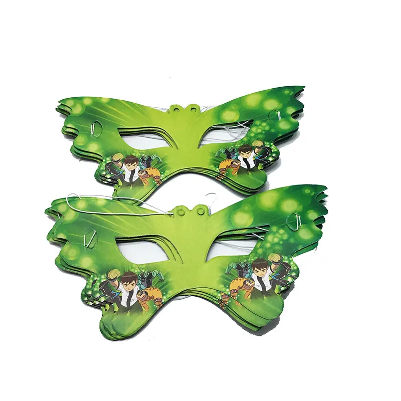 10pcs/lot Ben 10 theme face masks kids birthday party masks Ben 10 face