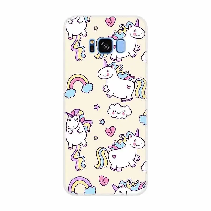 as the picture 14 Единорог Радуга мой маленький пони силиконовый чехол для телефона samsung Galaxy S6 S7 Edge S8 S9 S10 S11 Plus E Note 8 9 10 pro - Цвет: as the picture 14