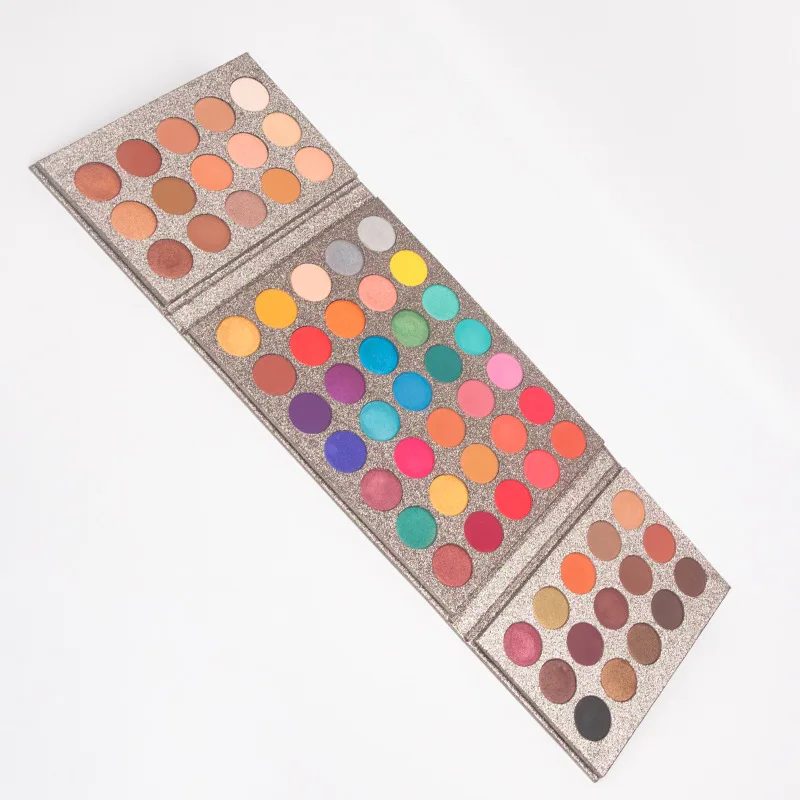 

2018 New 65 Color Glitter Eyeshadow Make-up Palette VERONNI Brand Shimmer Eyes Shadows Powder Cosmetics Shine Glitter Palette
