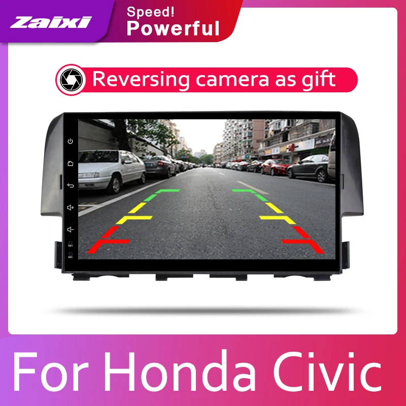 ZaiXi Android 2 Din Автомобильный Радио мультимедийный видео плеер Авто Стерео gps карта для Honda Civic~ медиа Navi навигация