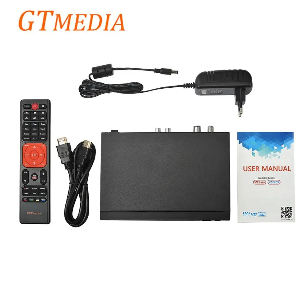 GTMedia V7 Plus Combo HD цифровой DVB-S2/T2 спутниковый ТВ-приемник Поддержка Cccamd H.265 HEVC PowerVu ТВ-тюнер телеприставка