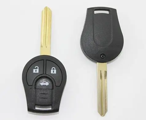 3 Пуговицы замена пустой В виде ракушки для Nissan Sunny марта 3b автомобиля Болванки для Ключей Случае