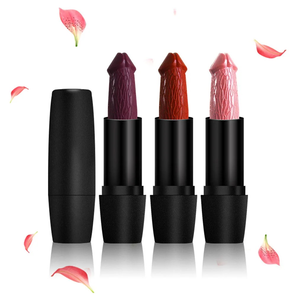 20 Colors Penis Shape Lips Makeup Lipstick Mushroom Long Lasting Moisture Cosmetic Lipstick red Lip matte lipstick waterproof