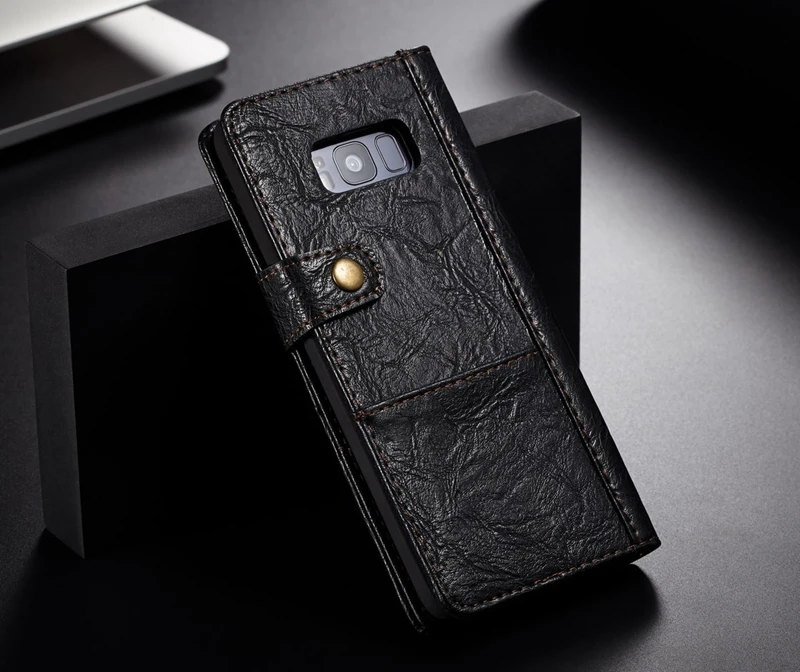 Винтажный флип-чехол из искусственной кожи чехол для samsung Galaxy S8 S9 Plus S7 edge note8 note9 Note 8 9 чехол-кошелек Бизнес-чехол с отделениями для карт
