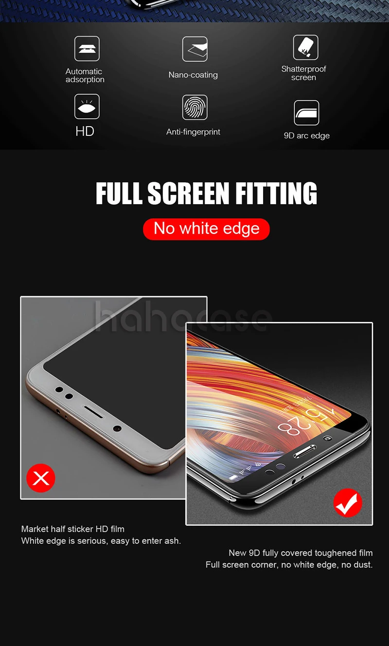 50pcs 9D Full Cover Tempered Glass For Huawei Honor V20 20 20i 10 Lite 9S 9E 8S 8X Max HD Anti-Scratch Film With New Package