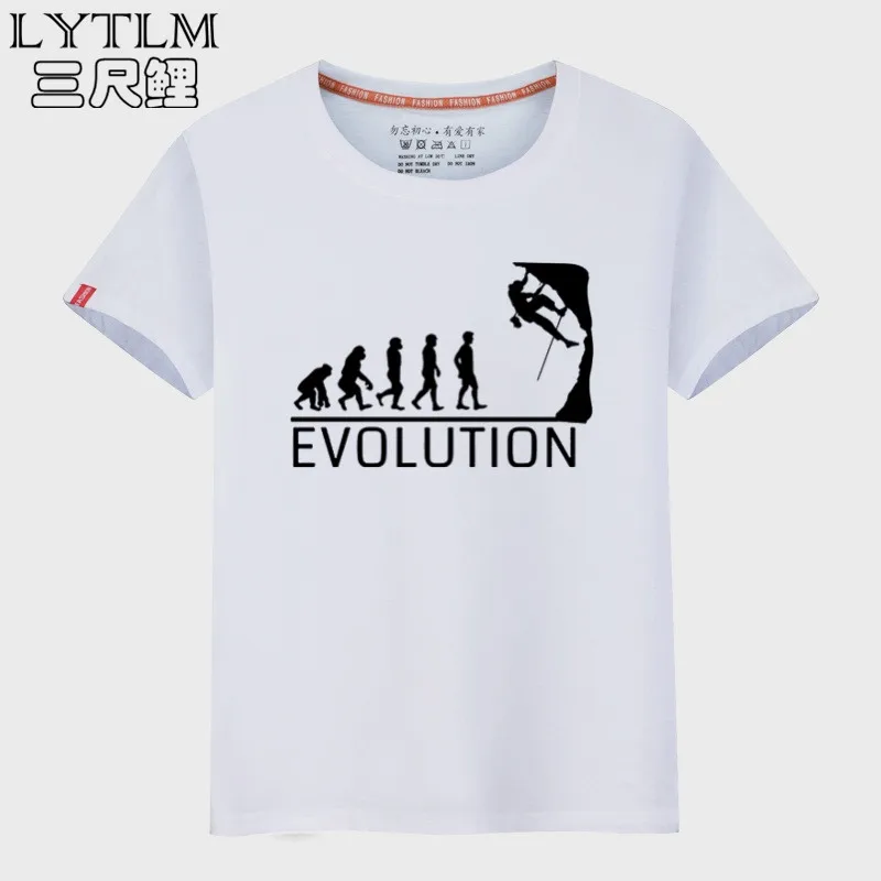 LYTLM уличная мода Повседневное Для мужчин хип-хоп блузы Evolution короткий рукав футболки для Для мужчин с круглым вырезом летняя футболка