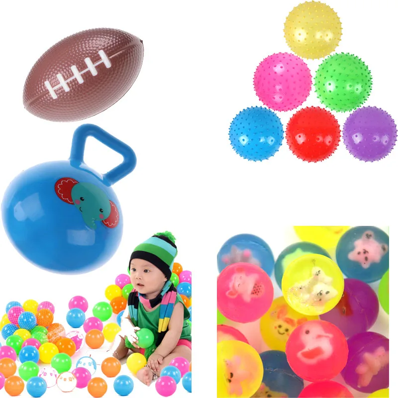

7styles Eco-Friendly Colorful Soft Plastic Water Pool Ocean Wave Ball Baby Funny Toys Stress Air Ball Outdoor Fun Sports Hot