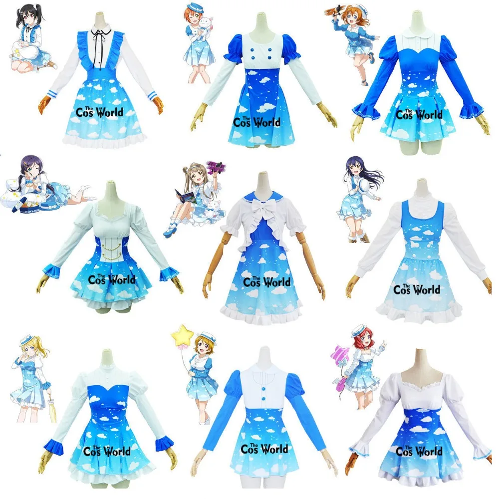Love Live Honoka Котори Уми Илай Нозоми Маки Рин Hanayo Нико Sky платье лолиты форма костюмы для косплея