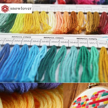 

Snowlover,Needlework crafts 1.2m Multicolors option DMC962-3022 10pcs/lot Cross Stitch Cotton Sewing Skeins Embroidery thread