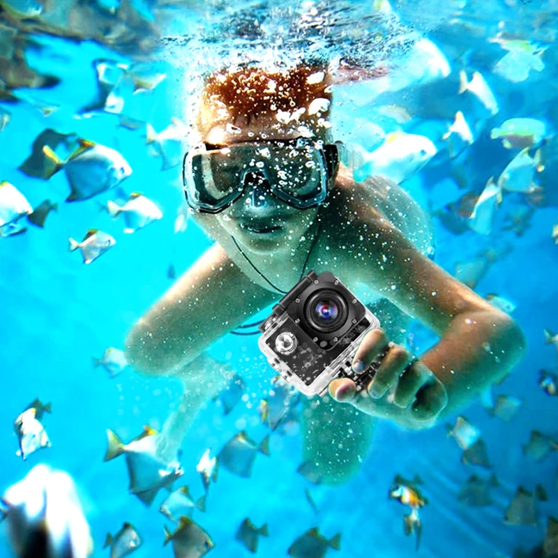 Спортивная мини-камера 1080P Full HD, водонепроницаемый чехол DV, водостойкая камера для подводного плавания, объектив 5 МП, видеокамера