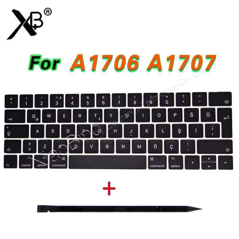 Новинка для Macbook Pro retina 1" 15" A1706 A1707 A1708 TR Турецкая клавиатура крышка ключа s - Цвет: Белый