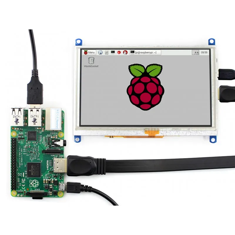 5 дюймов Raspberry pi Сенсорный экран 800*480 резистивный Сенсорный экран ЖК-дисплей интерфейс HDMI поддерживает мульти мини-ПК