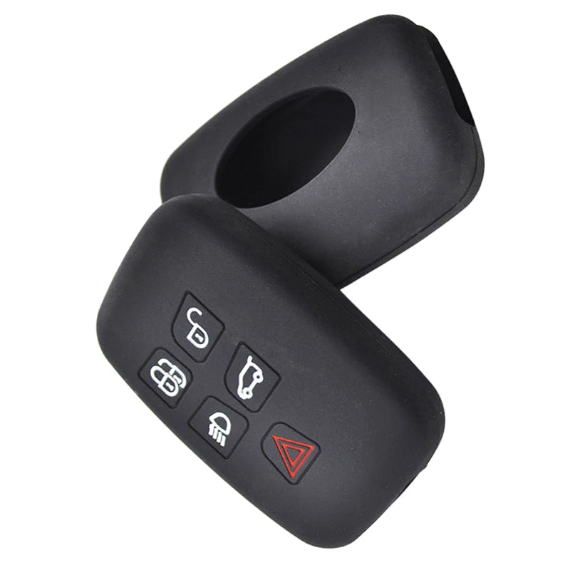 Mayitr 1pc High Protective Car Key Cover Durable Silicone Key Case For Land Rover Discovery 4 Range Rover Sport Evoque Vogue