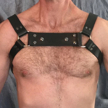 

Adjustable Men Lingerie Faux Leather Adjustable Body Chest Harness Bondage Costume with Buckles Designer Belts For Men