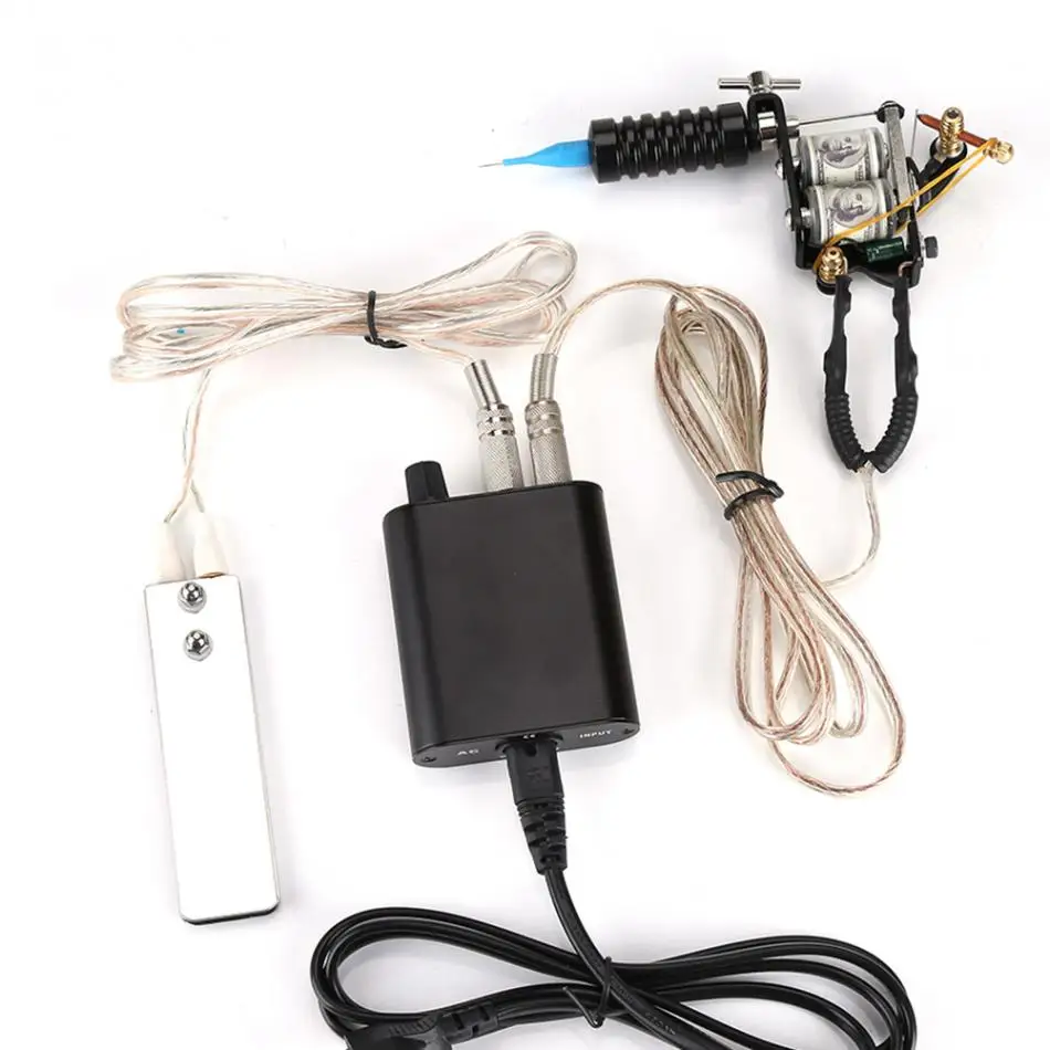 2 Вилки Профессиональные татуировки Tool Kit машины Liner Shader Мощность иглы аксессуары татуировщик комплект
