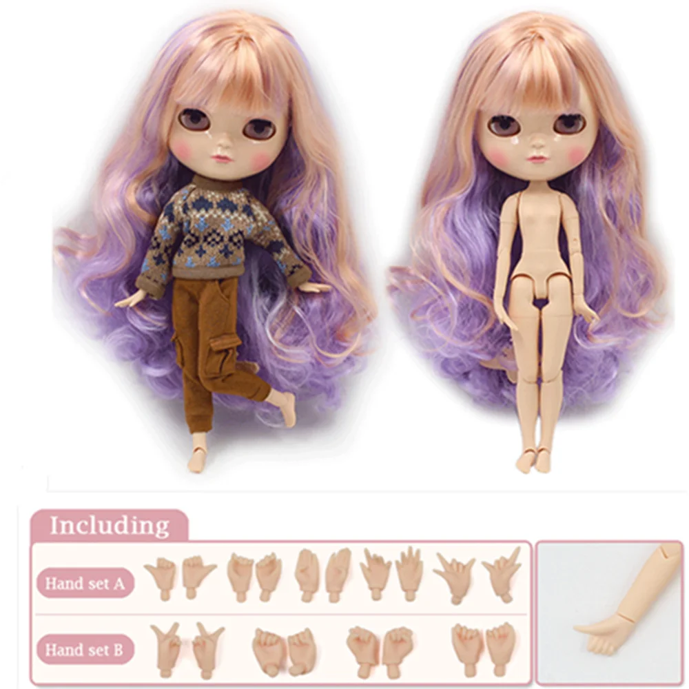 

Fortune Days 1/6 ICY DBS Doll joint body fantasy colour hair including hand set AB Gift like 30cm High Quality toys