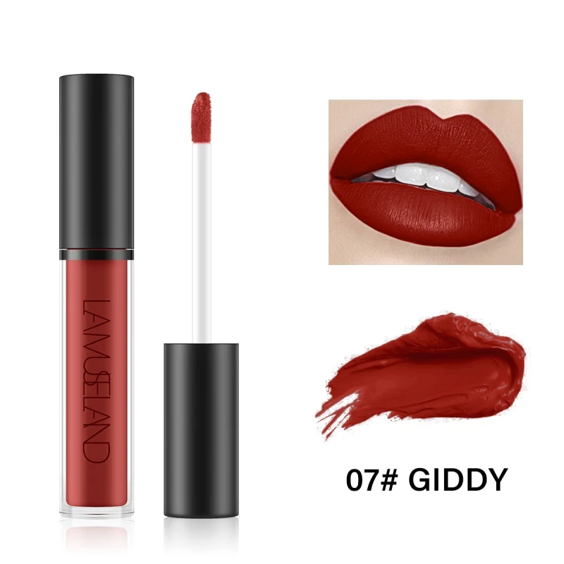 Водонепроницаемый антипригарным чашки Matte Lip Глянцевая Жидкость Помада увлажняющее средство для макияжа Блеск для губ
