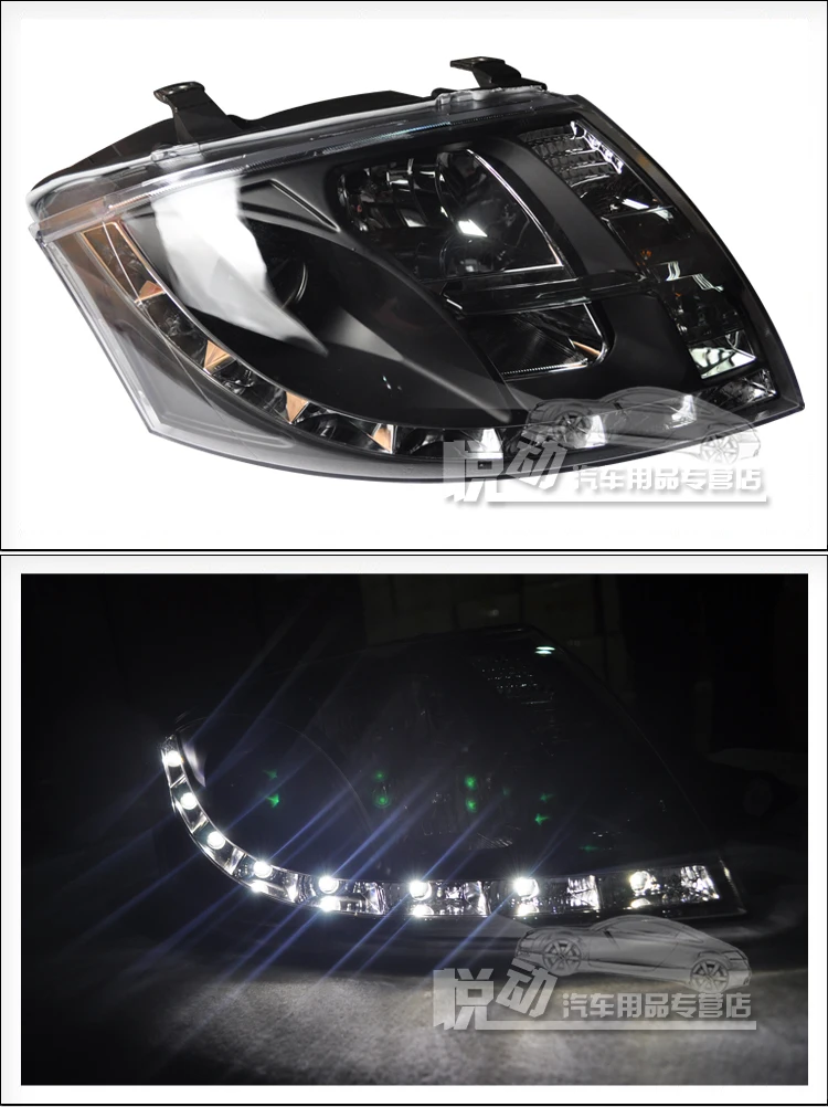Hireno фары для Audi TT 1999-06 фар автомобиля сборки светодиодный DRL ангел объектив двойной луч ксеноновые 2 шт
