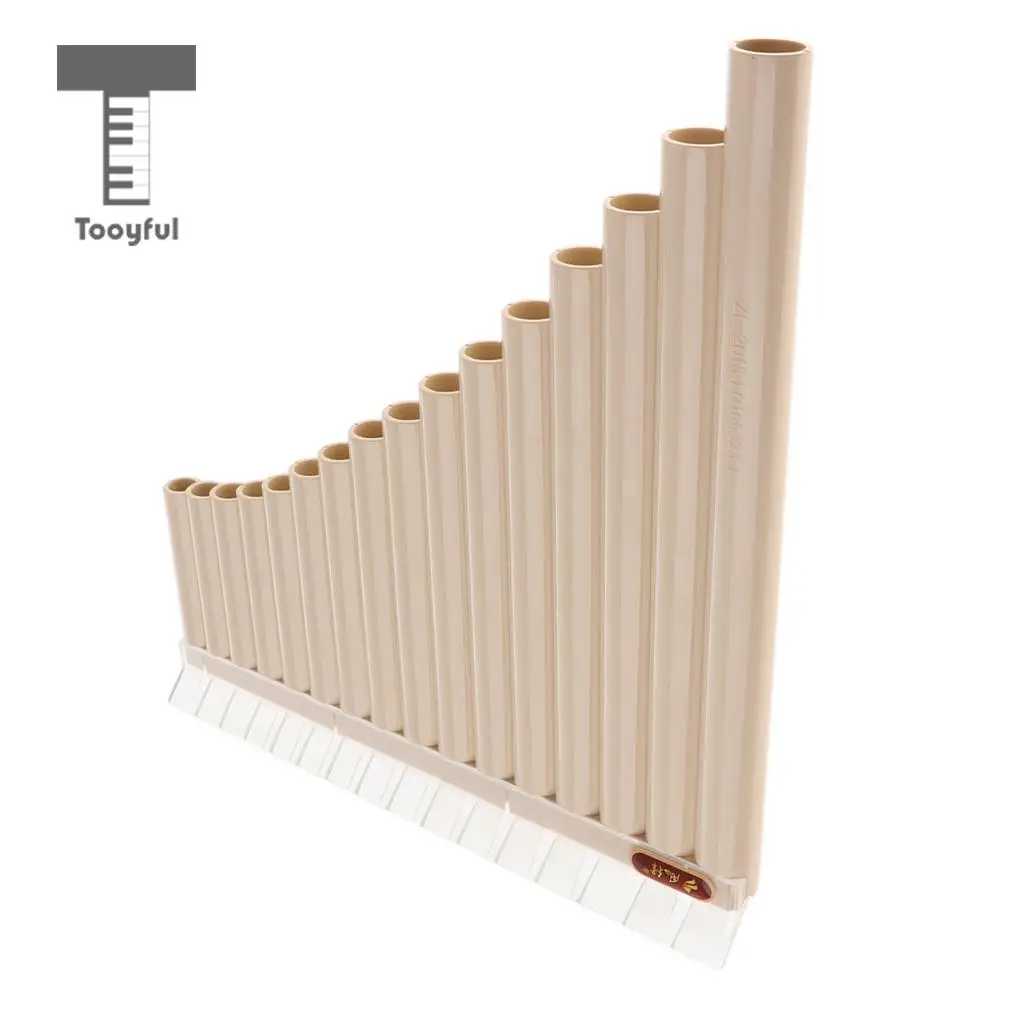 Tooyful Pan Flute 16 Pipes Beginner Woodwind Instrument Pan Pipes C Key Flauta Xiao