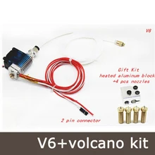 3D Printer J-head Hotend with Fan for 1.75/3.0mm 12 v ,Extrude v6 Direct Filament Wade Extruder 0.2/0.3/0.4mm Nozzle+Volcano kit