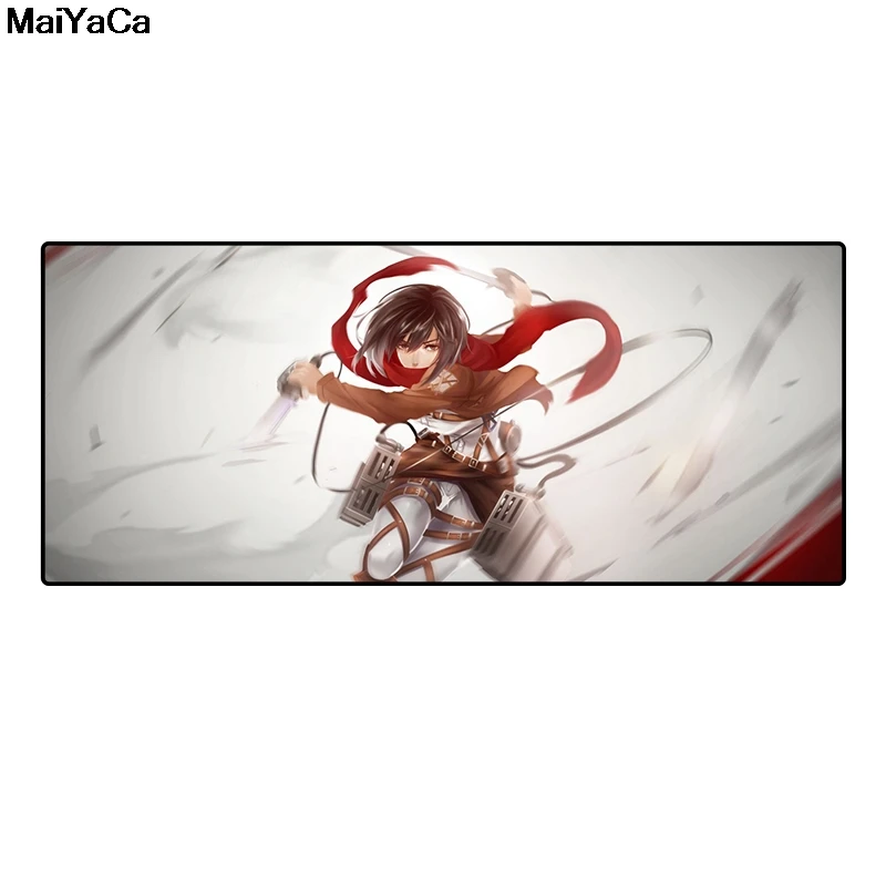 MaiYaCa 30X70 японский популярный Аниме Коврик для мыши один кусок Наруто Rem меч искусство онлайн атака на Титанов Дата живой коврик для мыши большой - Цвет: Lock Edge 30X70cm