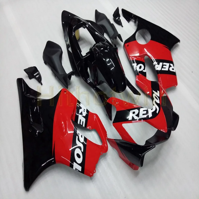 E Мотоцикл капот для Honda 2001 2002 2003 CBR600F4i Обтекатель+ винты+ литья под давлением Красный Пламя M2 - Цвет: E