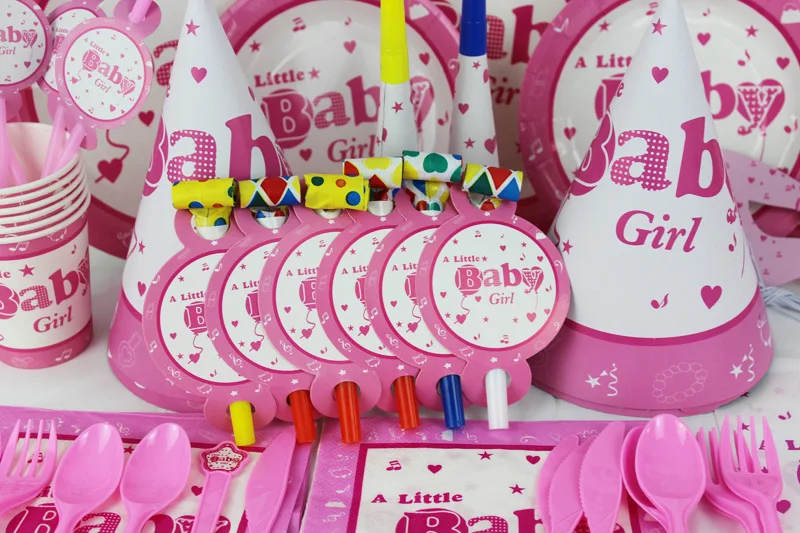 

148pcs/lot A girl Theme Package Kids Birthday Decoration Set Theme Party Supplies Baby Birthday Party Pack