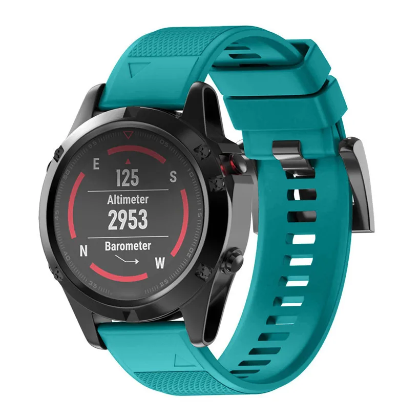 Зеленый Замена из силикагеля, мягкий ремешок для Garmin Fenix 5 gps часы Прямая поставка 0906 - Цвет: Зеленый