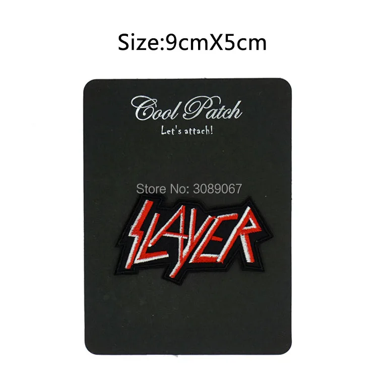 SLAYER музыкальная группа швейная вышивка патч передача лоскутное Аксессуары Одежда Рок Панк значок