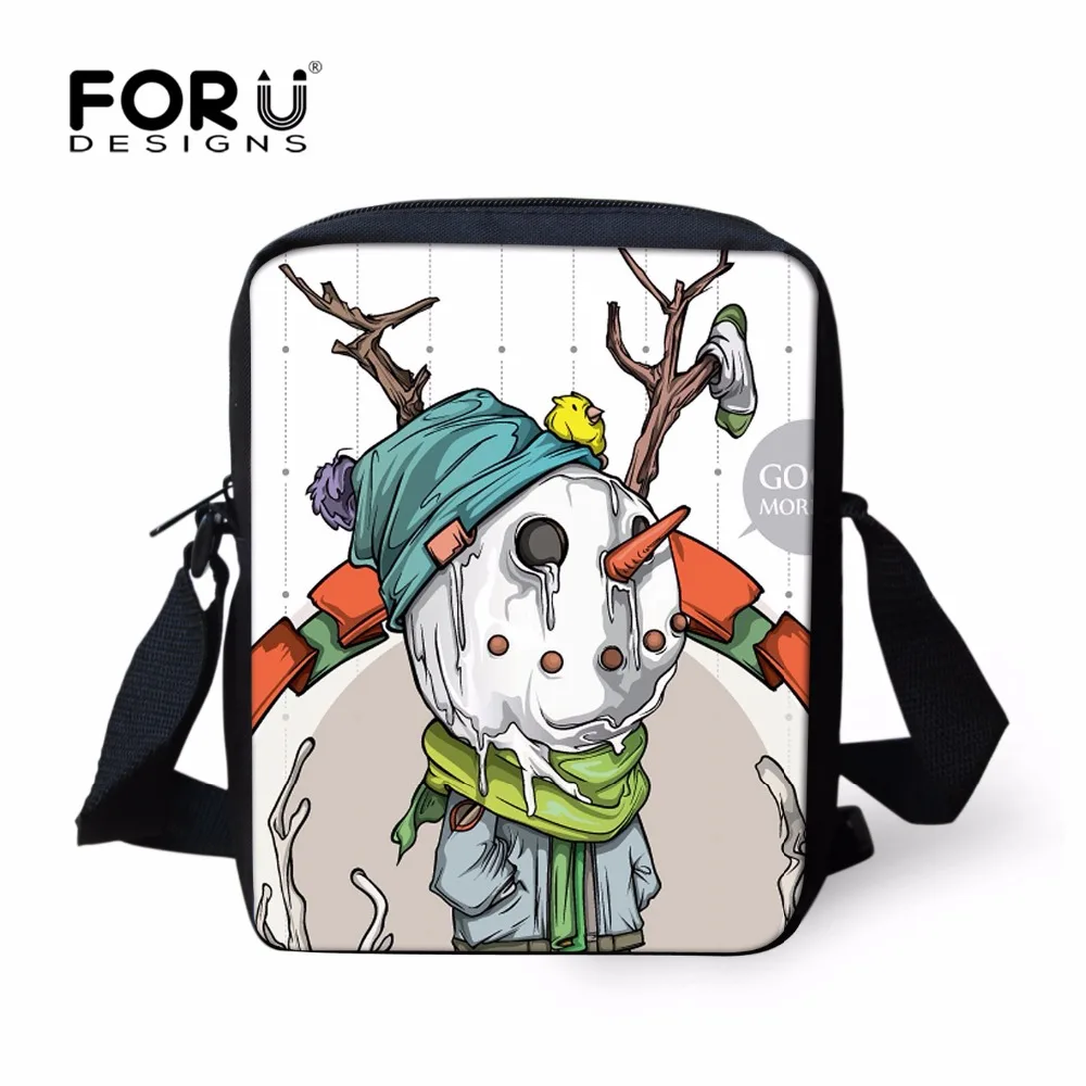 FORUDESIGNS, Рождественская сумка через плечо, сумка на плечо с лосем для женщин и мужчин, сумка для девочек и мальчиков, сумка-мессенджер для отдыха, сумка-мешок, основной Рождественский подарок