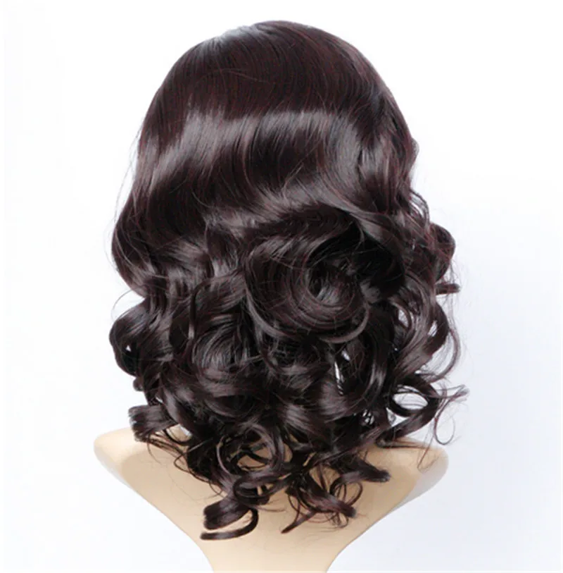 

New arrival black brown Wig Harajuku Long Curly Wig Hair Cosplay Party Anime top quality synthetic sexy wigs free shipping