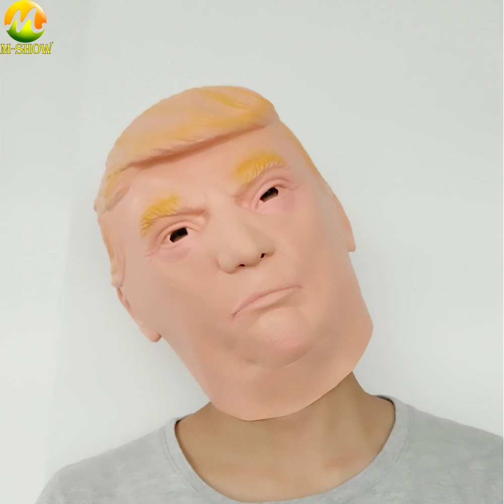 Бесплатная доставка Дональд маска Трампа президент Опора смешной, латексный Вечерние Маски знаменитости Хеллоуин костюм маска