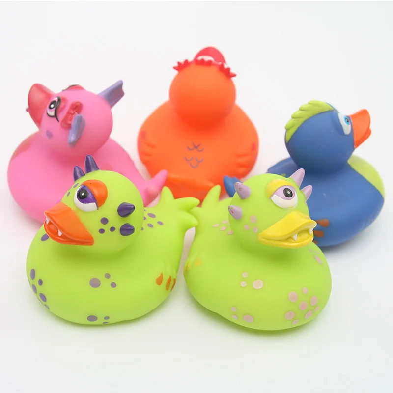 5 шт. плавающие детские игрушки для купания в форме динозавра, резиновая утка, Детские Классические игрушки на день рождения, Детские вечерние игрушки, подарок