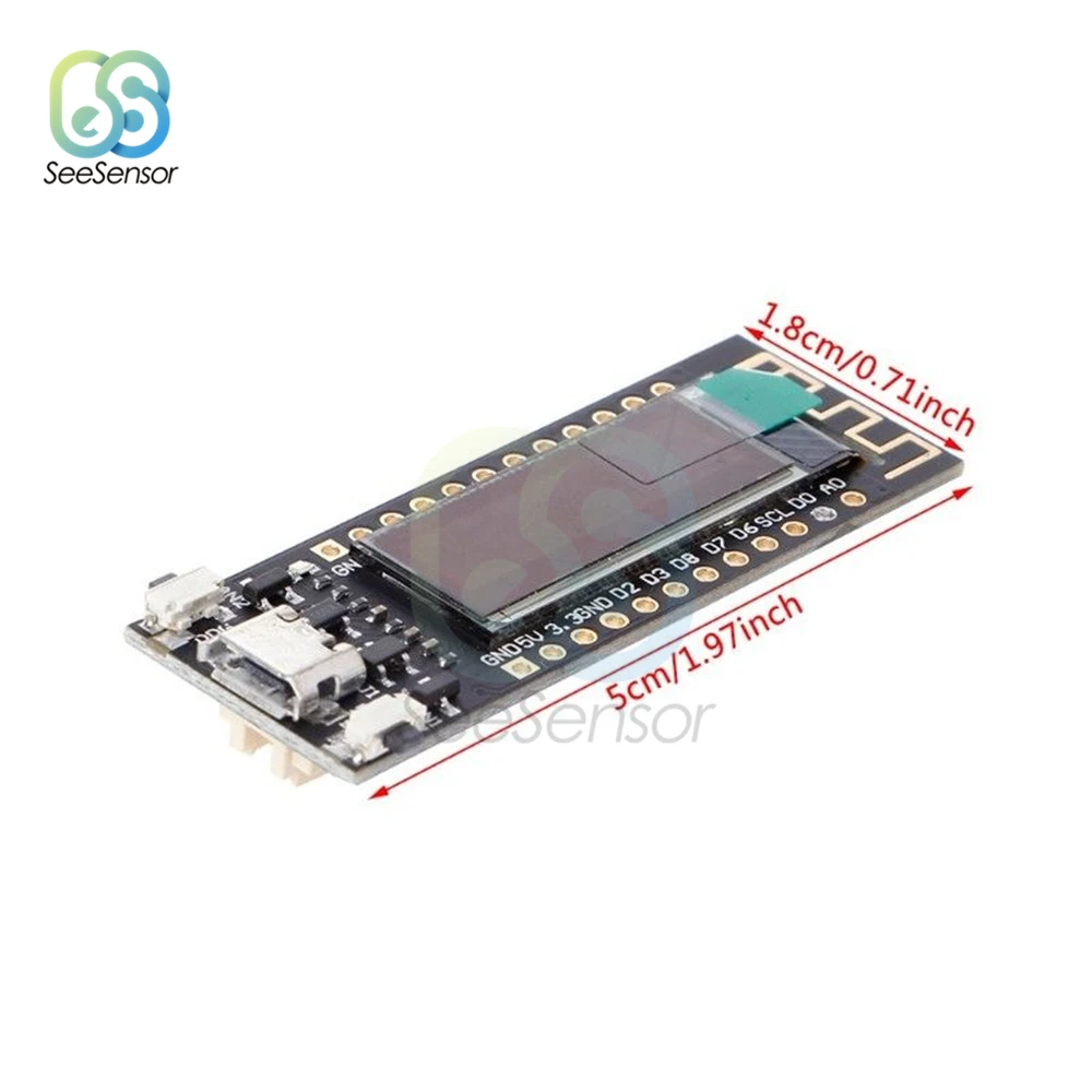 ESP8266 IOT Интернет вещей макетная плата для arduino 0,96 дюймов OLED дисплей wifi модуль CP2014 32Mb Flash IIC NodeMCU