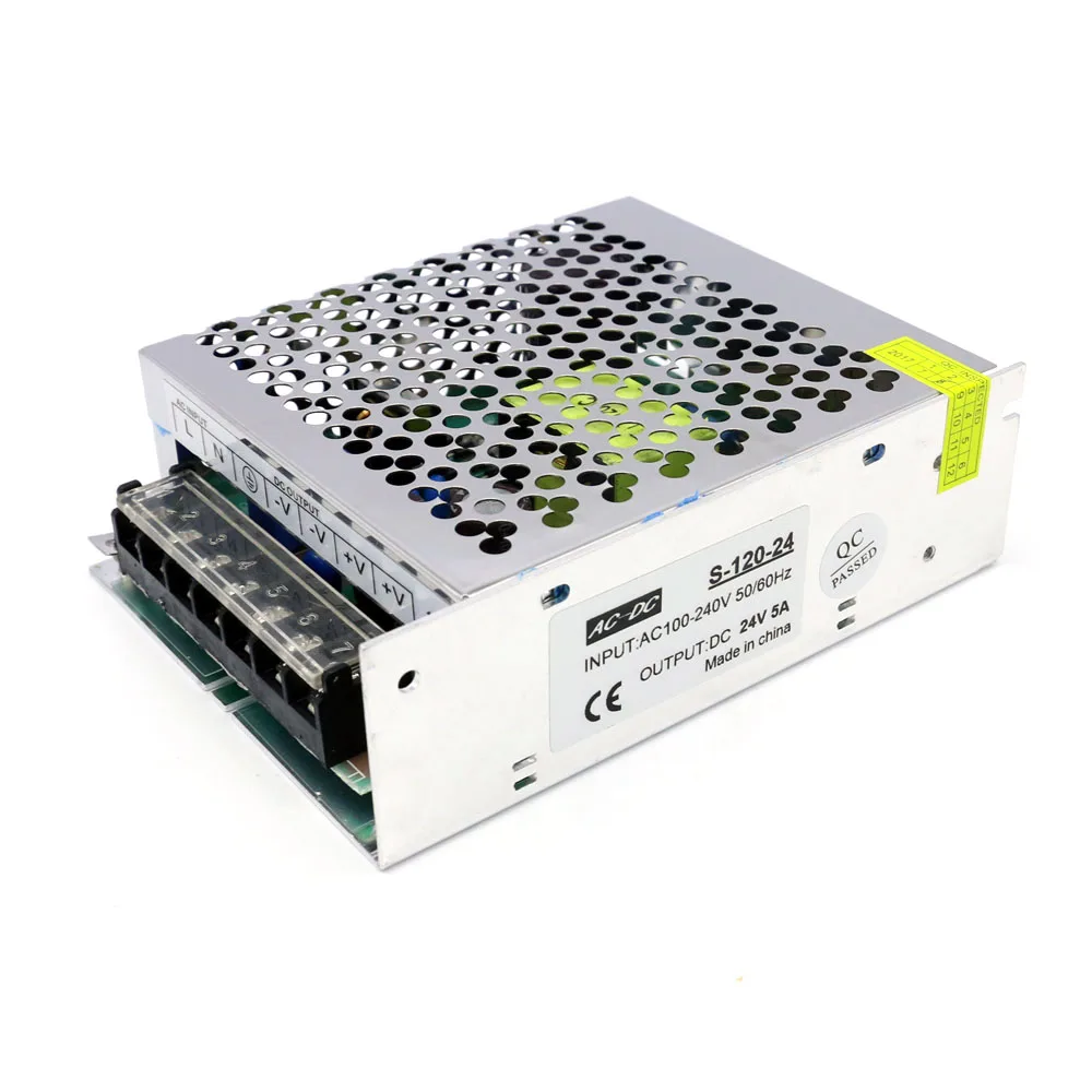 Сетчатый блок питания Ac Dc 24V 5A 120W для светодиодной ленты|24v 5a|ac to dc 24vdc 24v 5a |