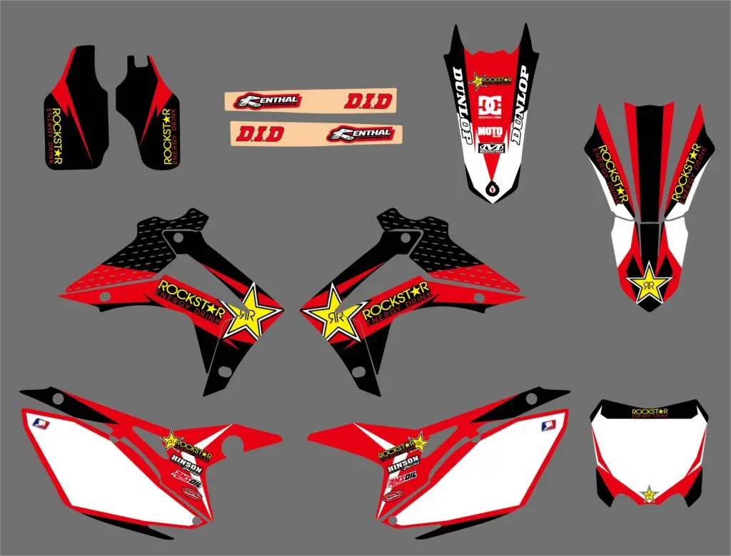 Мотоциклетная команда графика наклейки для Honda CRF250R CRF250- CRRF450R CRF450 2013- CRF 250 250R 450 450R