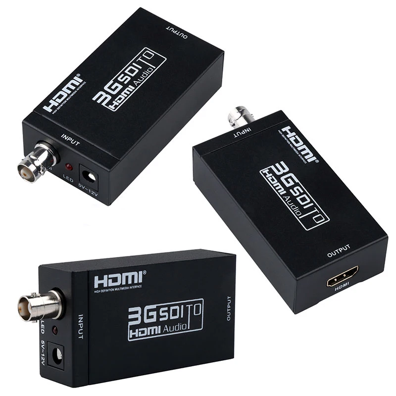 Черный Мини Размер 1080 P 3g BNC SDI к HDMI конвертер адаптер Поддержка SD/HD-SDI/3g-SDI сигналы показывающие мультимедиа ЕС Plug