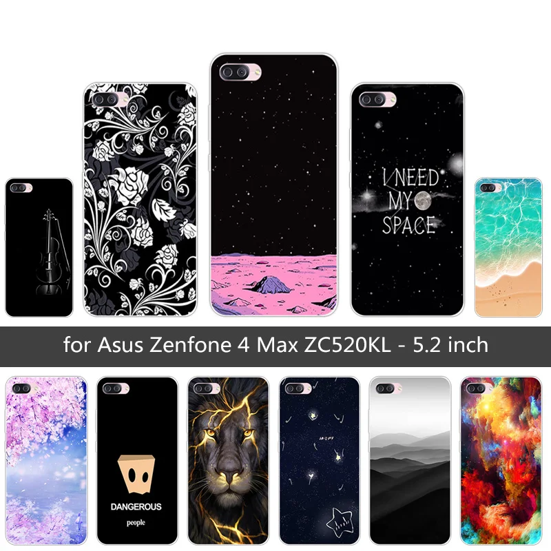 Cover For Asus Zenfone 4 Max ZC520KL Transparent TPU Sunrise Phone Cases 5.2&quot Soft Silicone |