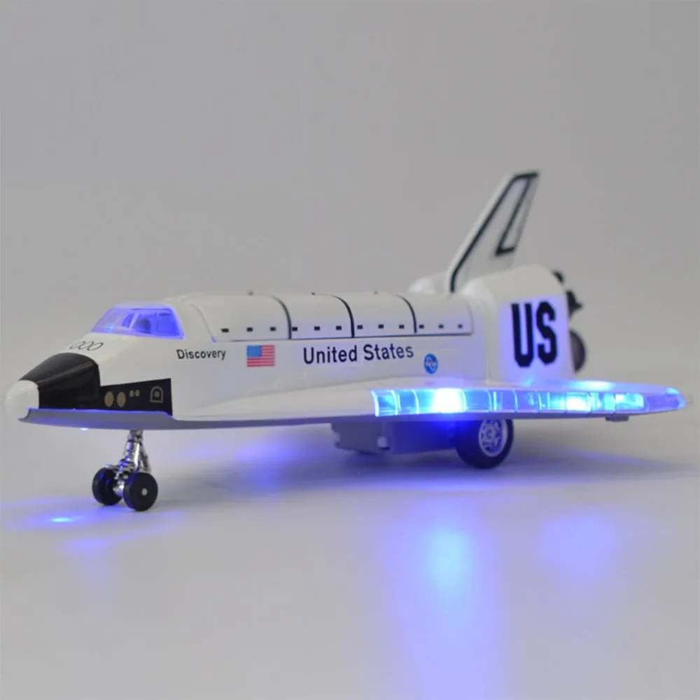 Koop LeadingStar 8 Inch Lichtmetalen Kracht Controle Space Shuttle Model met Licht   Geluid Speelgoed Vliegtuig Gift Ornament ZK30