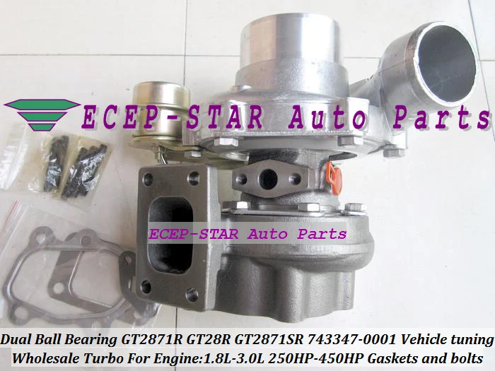 Dual Ball Bearing Turbo GT2871R GT28R GT2871SR 743347-0001 Turbine Turbocharger For Vehicle tuning 1.8L-3.0L 250HP-450HP (1)