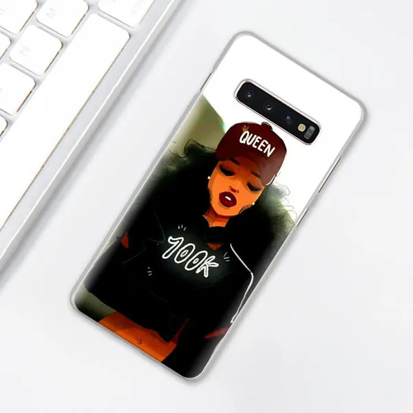 015 Черная девочка меланин поппин королева чехол для телефона для samsung Galaxy S10e S10 Plus S7 S8 S9 Plus Note 8 9 M10 M20 M30 жесткий чехол - Цвет: 015