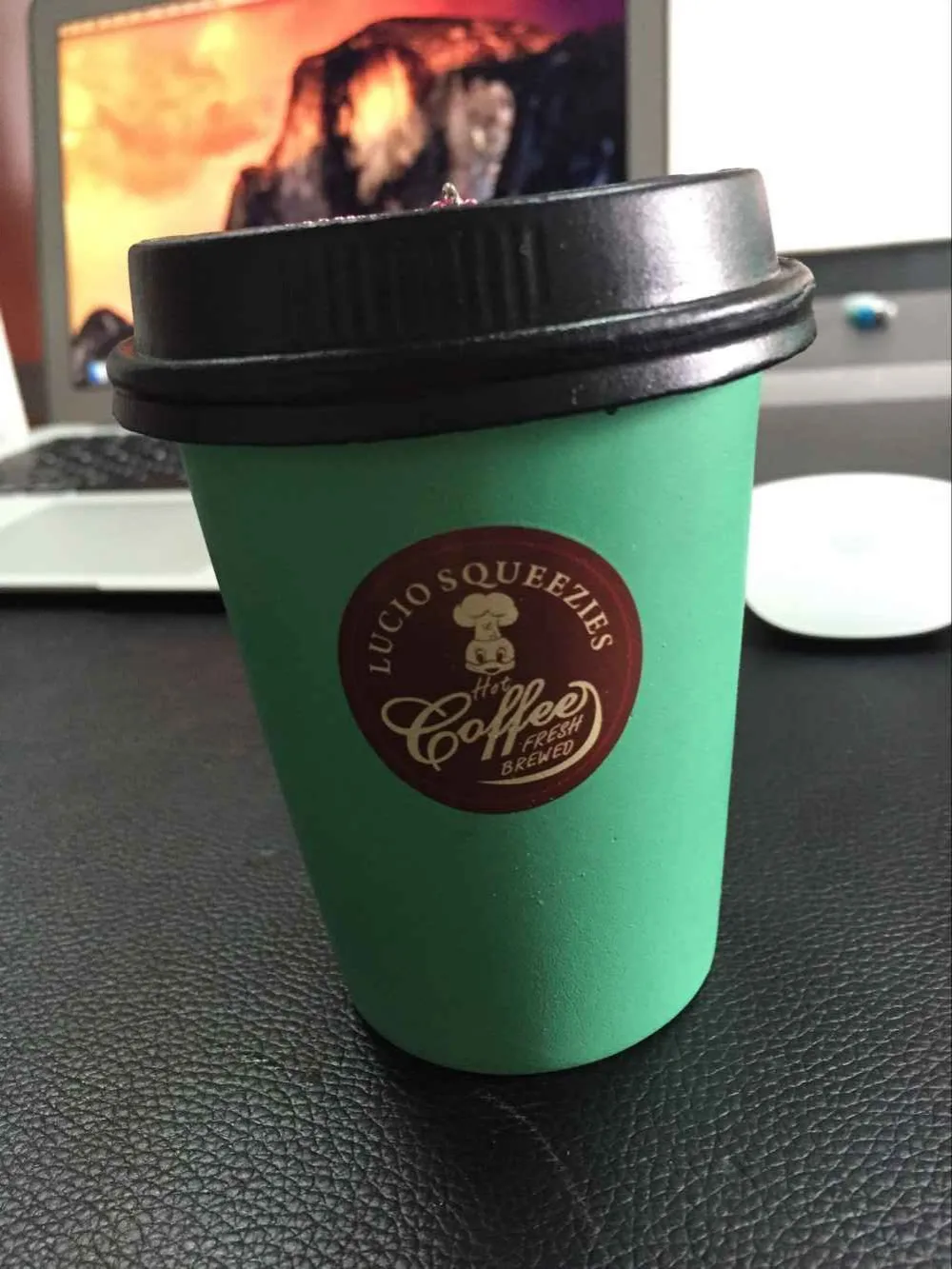 Lucio coffee Cup мягкие игрушки 1 шт./лот оригинальная посылка, редкая, милый Jumbo мягкий ремешок для сотового телефона, Очаровательная кавайная игрушка 310