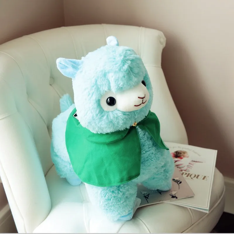 35/50 см японского плюшевая Alpacasso игрушка мягкая плюшевая игрушка овца Альпака Kawaii подарок на день рождения для детей куклы - Цвет: Синий