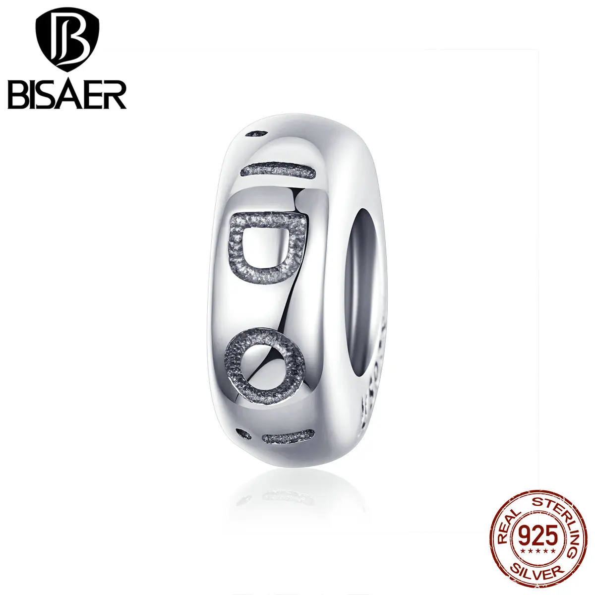 BISAER, 925 пробы, серебро, 4 стиля, зажим, пробки, бусины, подвески, любовь, самолет, узел, перо, сделай сам, прекрасные аксессуары GXC1215 - Окраска металла: GXC1215